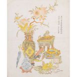 RARE GROUP OF FOUR WOODBLOCK PRINTS BY DING LIANGXIAN (ACTIVE 1735-1750) QING DYNASTY, 18TH CENTURY