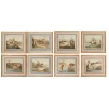 AFTER JOHN FERNLEY, SET OF EIGHT PRINTS, 'HUNTING RECOLLECTIONS' 19TH CENTURY