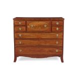 Y LATE GEORGE III MAHOGANY SECRETAIRE CHEST OF DRAWERS EARLY 19TH CENTURY