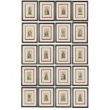 SET OF TWENTY ENGRAVED PRINTS OF ENGLISH MONARCHS AND RULERS 1880