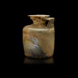 ROMAN GLASS ONE HANDED BOTTLE EUROPE OR NEAR EAST, 2ND CENTURY A. D.