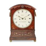 REGENCY MAHOGANY AND BRASS INLAID BRACKET CLOCK, DAVID RAY, BURY ST EDMUNDS EARLY 19TH CENTURY