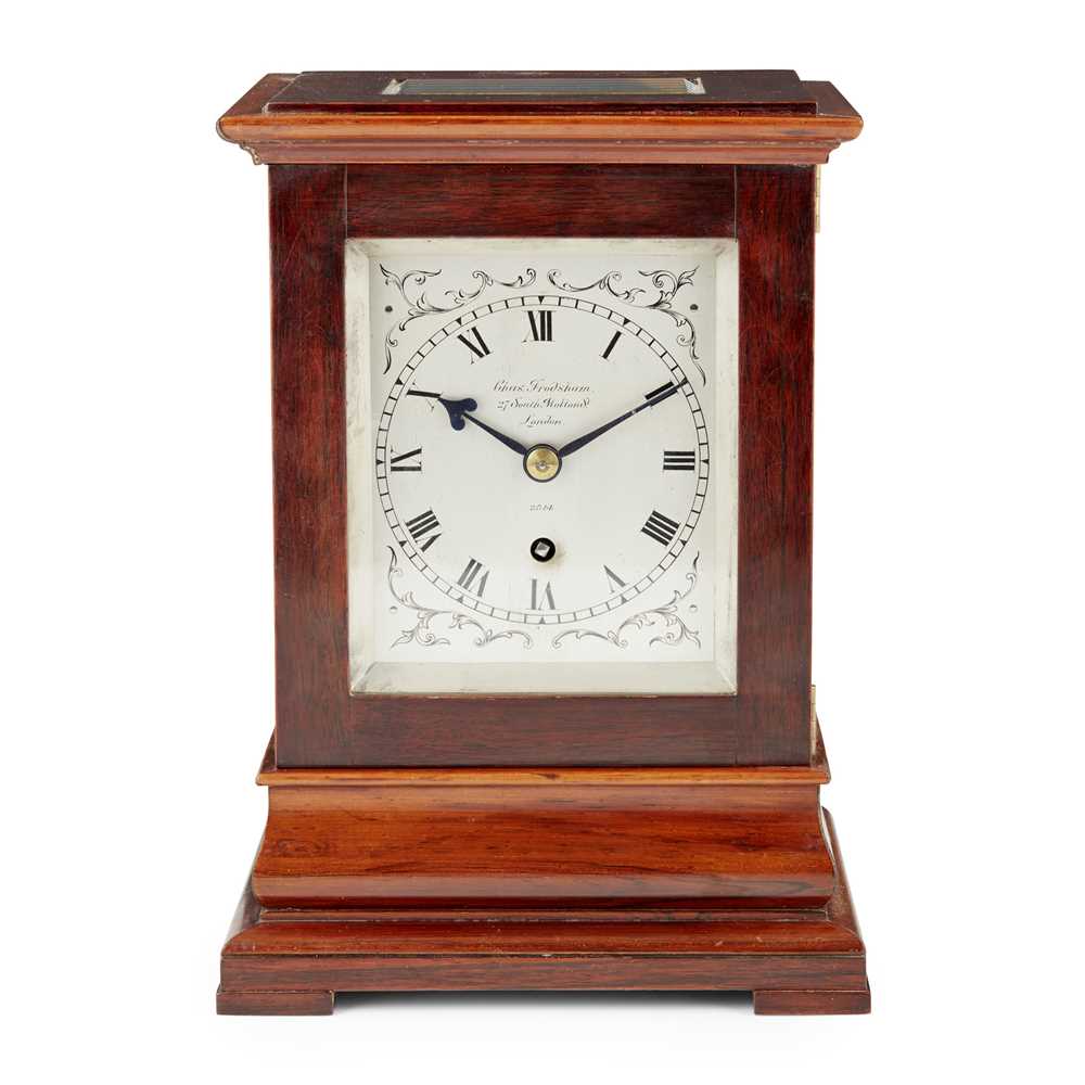 Y ROSEWOOD MANTEL CLOCK, CHARLES FRODSHAM, LONDON 19TH CENTURY