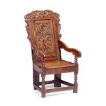 OAK WAINSCOT ARMCHAIR 17TH CENTURY