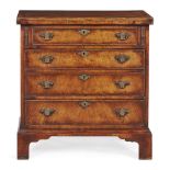 GEORGE II STYLE WALNUT BACHELOR'S CHEST OF DRAWERS EARLY 20TH CENTURY