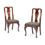 PAIR OF GEORGE I MAHOGANY SIDE CHAIRS EARLY 18TH CENTURY