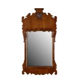 GEORGIAN STYLE WALNUT MIRROR 19TH CENTURY