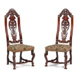 PAIR OF ANGLO-DUTCH WALNUT SIDE CHAIRS LATE 17TH CENTURY