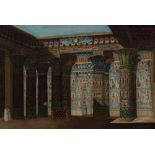 W**R**WHITNEY (19th CENTURY) INTERIOR OF AN EGYPTIAN TEMPLE