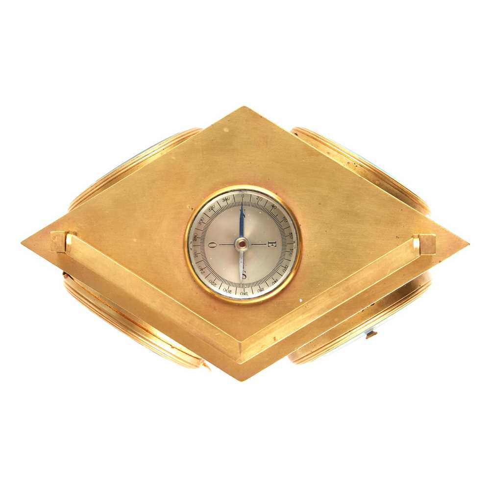 FRENCH BRASS DESK COMPENDIUM/ WEATHER STATION LATE 19TH/ EARLY 20TH CENTURY - Image 3 of 3