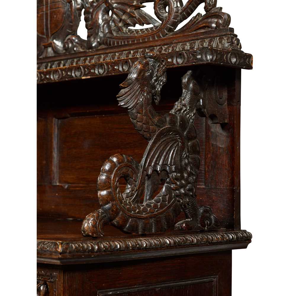 RENAISSANCE REVIVAL OAK CREDENZA 19TH CENTURY - Image 3 of 7