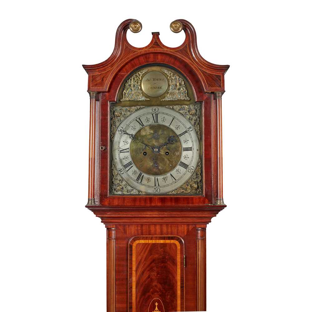 GEORGE III SCOTTISH MAHOGANY LONGCASE CLOCK, JAMES YOUNG, DUNDEE LATE 18TH CENTURY - Image 2 of 3