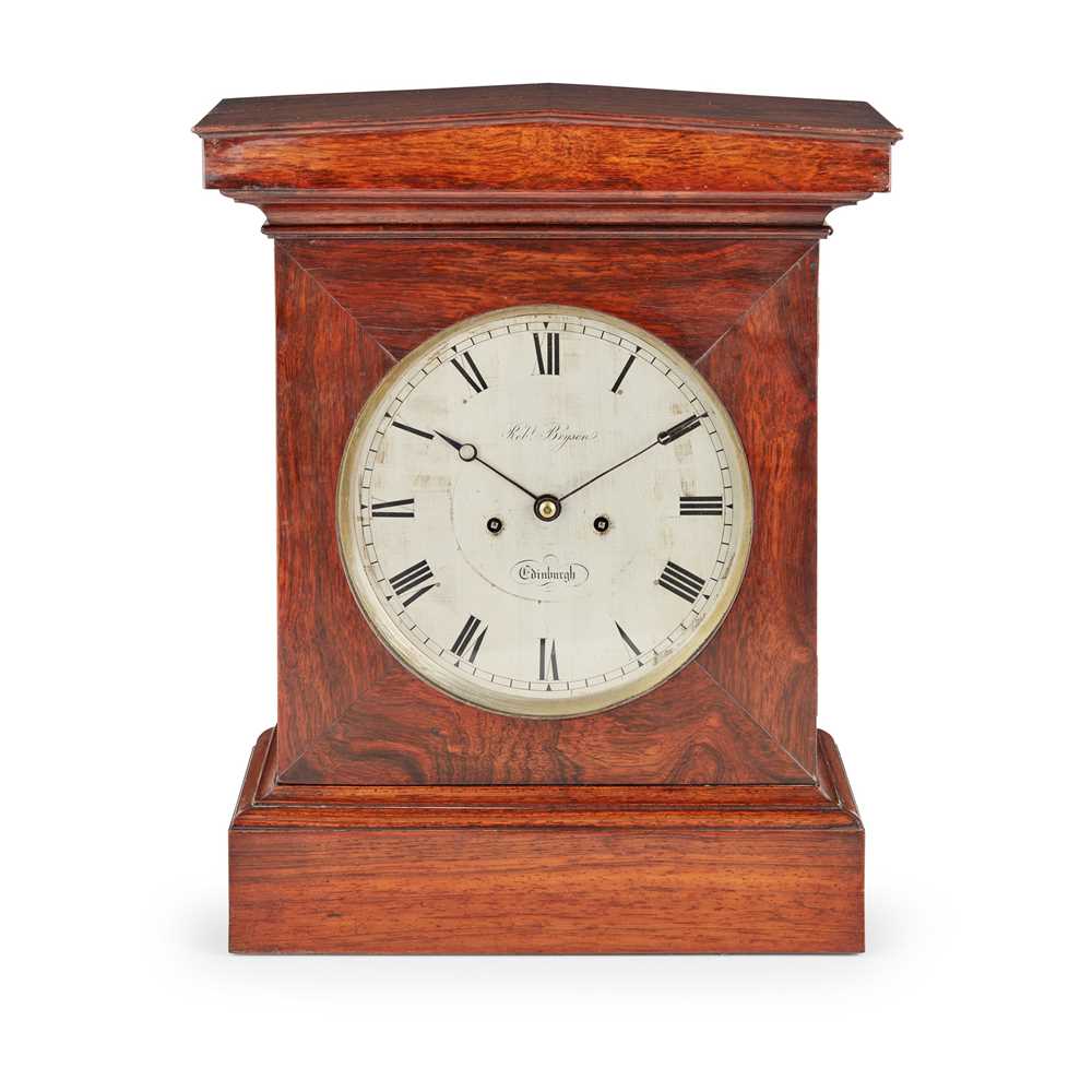 Y SCOTTISH REGENCY ROSEWOOD BRACKET CLOCK, ROBERT BRYSON, EDINBURGH EARLY 19TH CENTURY