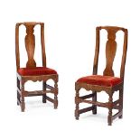 PAIR OF SCOTTISH QUEEN ANNE LABURNUM SIDE CHAIRS EARLY 18TH CENTURY