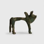 NEAR EASTERN BRONZE FIGURE OF A BULL WESTERN ASIA, EARLY FIRST MILLENNIUM B.C.