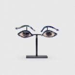 PAIR OF ANCIENT EGYPTIAN EYE INLAYS EGYPT, ROMAN ERA, 1ST CENTURY B.C. - 1ST CENTURY A.D.