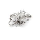 A diamond spray brooch