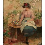 DAVID FULTON R.S.W. (SCOTTISH 1848-1930) THE YOUNG GARDENER