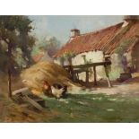 § ROBERT RUSSELL MACNEE R.G.I. (Scottish 1880-1952) FARMYARD SCENE WITH POULTRY