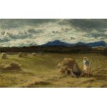 DAVID FARQUHARSON A.R.A., A.R.S.A., R.S.W., R.O.I. (SCOTTISH 1840-1907) HAYMAKING - BENGAIRN, MID HI