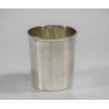 A French silver beaker, quite plain 19th century 8.5cm high 93 grams