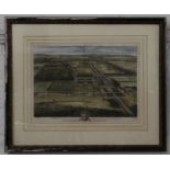 Two 19th century coloured pictures of Noble Estates. Framed. Each 34cm x 48cm