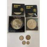 Maunday set of four coins and four commemorative crowns