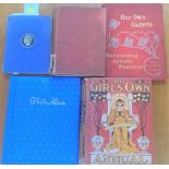 Two stamp albums and three books including The Girls Own Annual 1905