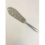 A Good George III Sterling Silver Fish Slice. William Skeen. London 1777. With a pierced blade and