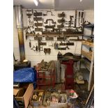 A large Quantity of Wood Working Tools. Many 19th century. Image shows in location . Must be viewed.