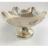 A George V Sterling Silver Sweetmeat Stand. Sheffield 1932. With pierced decoration.7cm high. 86
