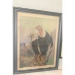 CONDOR (Kondor) Original Chromolithograph showing the South American Male and Female of the