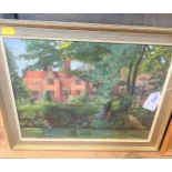 E. Biddulph - house in trees, oil on board 28 x 36cm, Charlotte Halliday - carlton Hill, gouache