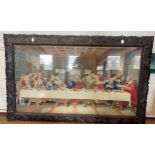 A Large and Impressive Berlin Gross Point Tapestry of the last Supper. 19th century. In a massive