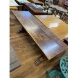 A Large Victorian Oak refectory table. 73cm x 183cm x 59 cm Formerly the property of Wellington