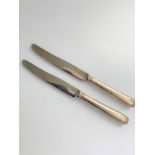 A Pair of Tea Knives with Sterling Silver Handles, Sheffield 1910
