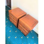 Brights of nettlebed. A Pair of teak Chest of Drawers.