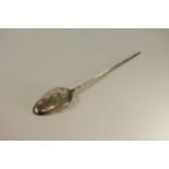 An early 18th Century Mote Spoon. With typical pierced bowl. 13cm long.