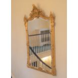 A Fine Antique Carved Giltwood Wall Mirror.