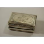 A 19th Century. Continental Snuff Box. Circa 1800. Possibly Dutch. The hinged cover engraved with