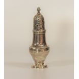 A George II Sterling Silver Caster. John Delmester. London 1759. With detachable pierced cover. 14.