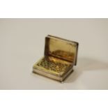 A George III Sterling Silver Vinaigrette. Circa 1797. With wrigglework engraving and gilt