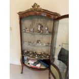 A Good French Kingwood and Ormolu Mounted Vernis Martin Vitrine. Late 18th century. With a single