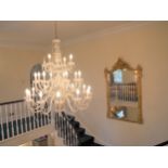 LOT WITHDRAWN An Impressive 18th Century Style Glass Chandelier. Modern. With faceted drops.