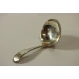 A George III Sterling Silver Caddy Spoon. Richard Crossley. London 1785. With beaded border.8cm