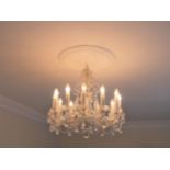 LOT WITHDRAWN A Cut Glass and faceted Chandelier. Modern