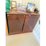 George III Mahogany Sheraton two Door Cupboard