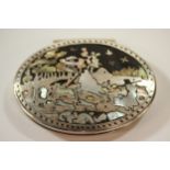 A Continental Silver and Tortoiseshell Snuff Box. Circa 1800. Apparently unmarked. The hinged