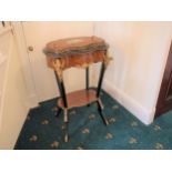 A Fine French Ebonised Satinwood Marquetry and Ormolu Mounted Jardinière Stand. Second Half of the