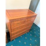 Brights of nettlebed. A teak Chest of Drawers